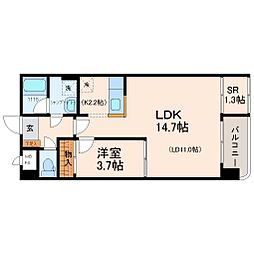 アネックスT 1LDKの間取図画像