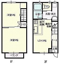 マシココーポ 5 ｜ 福島県郡山市亀田1丁目（賃貸アパート2LDK・1階・53.00㎡） その2