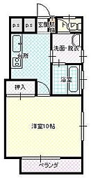 K'sヴィレッジ 1DKの間取図画像