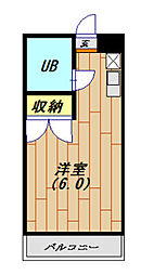 エトワール保土ヶ谷 ワンルームの間取図画像