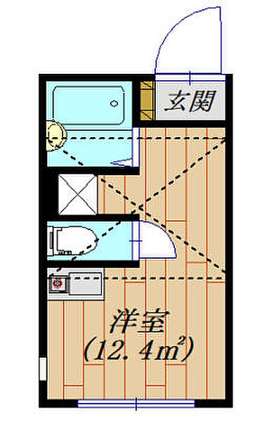 ＥＣＯＬＥ（エコール）　204号室 ｜神奈川県横浜市金沢区富岡西３丁目(賃貸アパート1R・2階・16.56㎡)の写真 その2