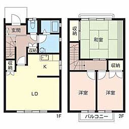 ハウス英賀保 3LDKの間取図画像