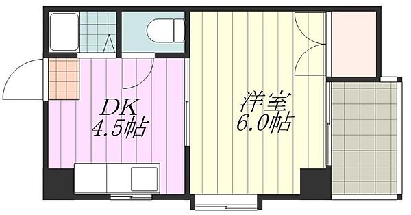 レジデンス東海 ｜愛媛県松山市旭町(賃貸マンション1DK・3階・22.28㎡)の写真 その2