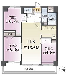 間取図画像 3LDK