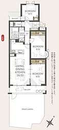 朝日プラザ鷺ケ森ロイヤルクレスト 3LDKの間取図画像