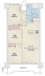 チサンマンション支倉 3LDKの間取図画像