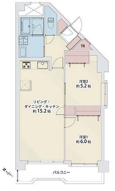 5階角部屋につき、陽当たり・通風・眺望良好です。収納スペースの多いお部屋で、お荷物が多いご家庭も安心ですね。