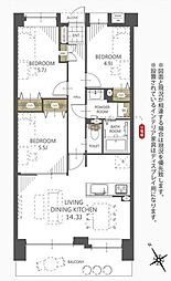 ダイアパレス中山 3LDKの間取図画像