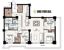 清新北ハイツ住宅4-7 4SLDKの間取図画像