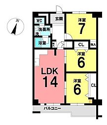 間取図画像 3LDK
