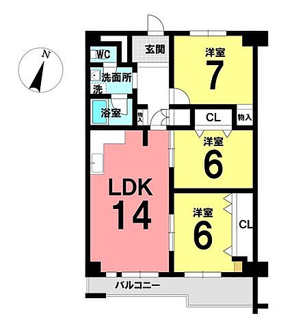 間取り 平針西住宅1号棟 10階/-