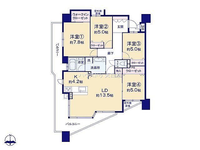 間取り ロイヤルアーク植田イースト 14階/-