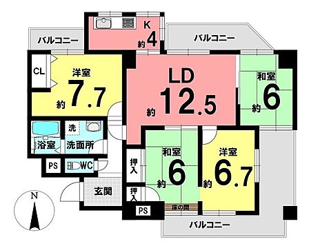 4LDK 間取り