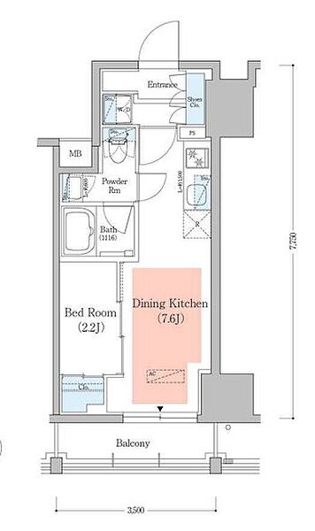 アーバネックス深川住吉III 802｜東京都江東区住吉２丁目(賃貸マンション1DK・8階・25.11㎡)の写真 その2