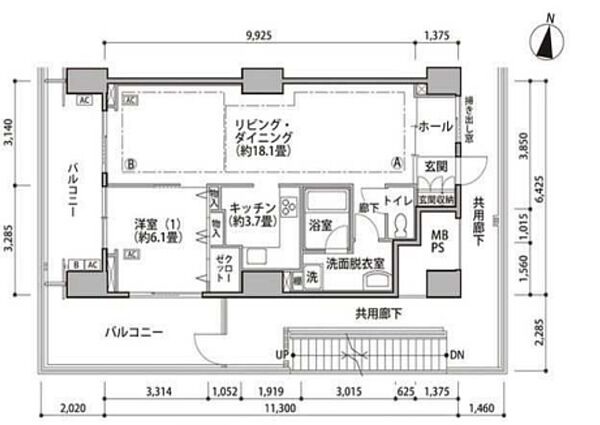 東雲キャナルコートCODAN16号棟 1214｜東京都江東区東雲１丁目(賃貸マンション1LDK・12階・68.18㎡)の写真 その2