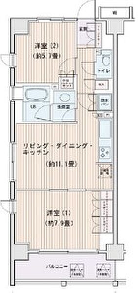 エスティメゾン豊洲レジデンス E632｜東京都江東区豊洲３丁目(賃貸マンション2LDK・6階・56.50㎡)の写真 その2