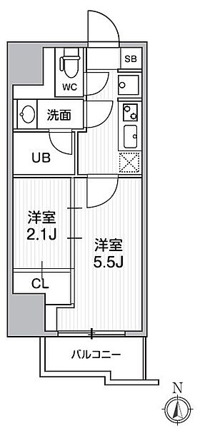 ＳＹＦＯＲＭＥ亀戸 1201｜東京都江東区亀戸６丁目(賃貸マンション2K・12階・25.40㎡)の写真 その2