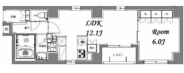 エスレジデンス日本橋馬喰町 204｜東京都中央区日本橋馬喰町１丁目(賃貸マンション1LDK・2階・45.12㎡)の写真 その2