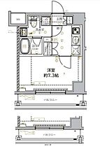 ベルシード門前仲町II 702 ｜ 東京都江東区永代２丁目37-20（賃貸マンション1K・7階・25.45㎡） その2