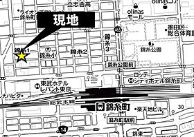 カーサ錦糸町 417 ｜ 東京都墨田区錦糸１丁目12-15（賃貸マンション1K・4階・25.25㎡） その4