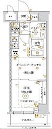 ガリシア亀戸水神 7階1DKの間取り