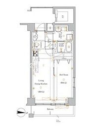 Charmes亀戸 1LDKの間取図画像