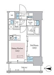 Urbanex錦糸公園 1DKの間取図画像