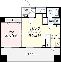 ヴィエルジュ錦糸町太平 1LDKの間取図画像