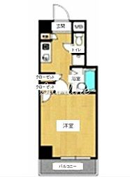 プライムアーバン亀戸 1Kの間取図画像