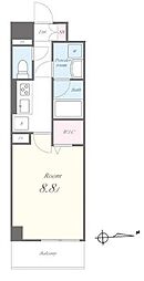 メゾン・ド・グラン・マレ(Maison de Grand M 1Kの間取図画像