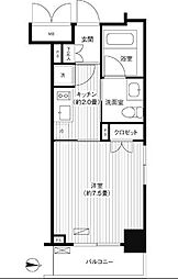 グランハイツ錦糸町 1Kの間取図画像