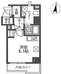 ブリーゼテラス ワンルームの間取図画像