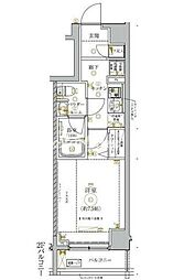 ガリシア錦糸町4 1Kの間取図画像