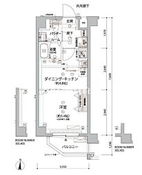 アルコバレーノ亀戸2(ARCOBALENO KAMEIDOII) 1DKの間取図画像