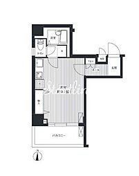 コモード寺山 ワンルームの間取図画像