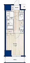 N-stage亀戸 1Kの間取図画像