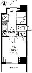 グロースメゾン亀戸 1Kの間取図画像