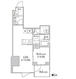 ルミーク錦糸町 1LDKの間取図画像