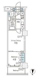フロンティアレジデンス錦糸公園 1LDKの間取図画像