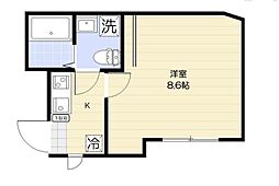 京成押上線 京成曳舟駅 徒歩10分の賃貸アパート 2階1Kの間取り