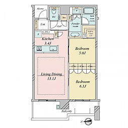 間取図画像 2LDK