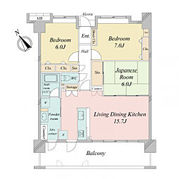 間取図画像 3LDK