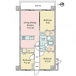 間取図画像 3LDK