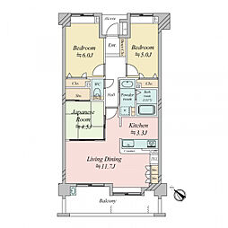 モントーレ春日アヴァンティ 3LDKの間取図画像