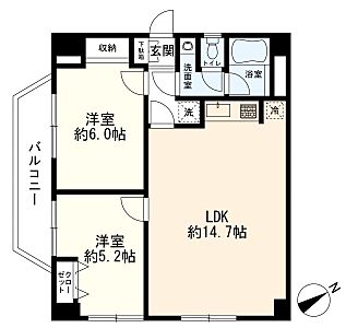間取り:間取図(2LDK) 間取り:間取図(2LDK)
