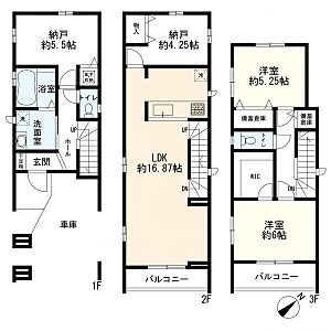間取り:間取図 2LDK+2S+車庫 間取り:間取図 2LDK+2S+車庫