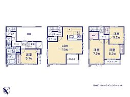 平塚市夕陽ヶ丘 新築未入居戸建 全2棟 B号棟