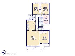 メゾン横浜能見台B棟 3SLDKの間取図画像
