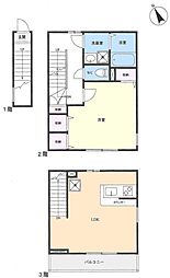 ミハス東大井 1LDKの間取図画像