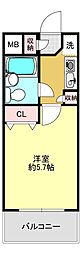 メインステージ大倉山 1Kの間取図画像